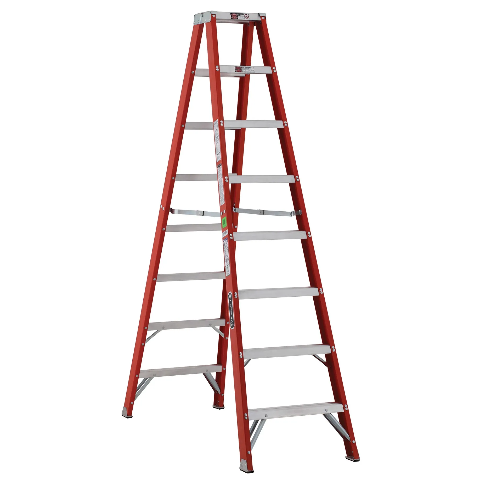 ESCALERA CUPRUM 530-10N FIBRA VIDRIO ABRIR NARANJA 10 PELDAÑOS DOBLE 225 KG
