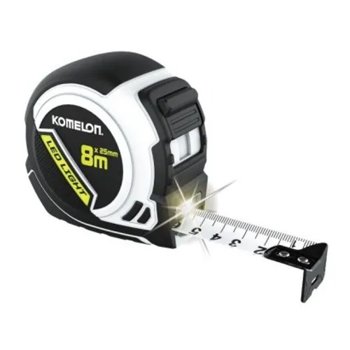 CINTA METRICA KOMELON PLD85E CON LUZ LED 25 MM * 8 METROS