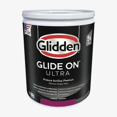 PINTURA GLIDE-ON ULTRA LATEX MATE BLANCO 4 LITROS