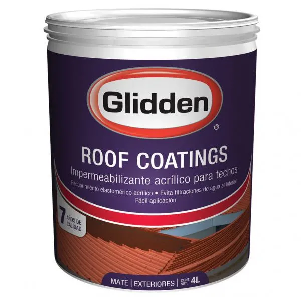 PINTURA GLIDDEN 476700 PARA TECHO LATEX ROJO 4 LITROS