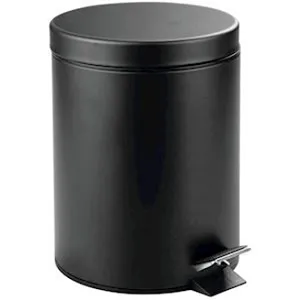 BASURERO TRASH CRASH TC-0012L-06-AIP-NE01 INOXIDABLE 12 LITROS CON PEDAL NEGRO