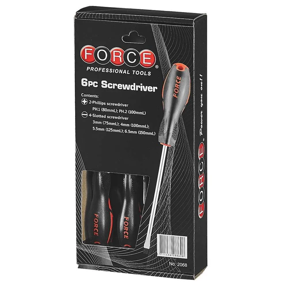 DESATORNILLADORES FORCE 2068 (2 PH - 4 PL) SET 6 PIEZAS