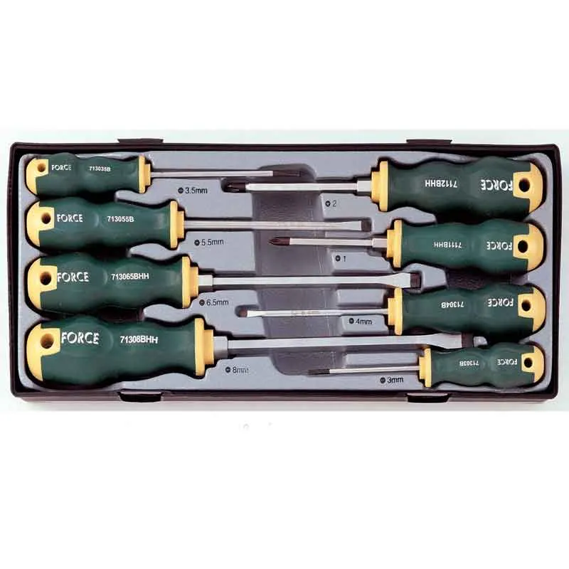DESATORNILLADORES FORCE 2084 ( 2 PH -6 PL ) SET 8 PIEZAS