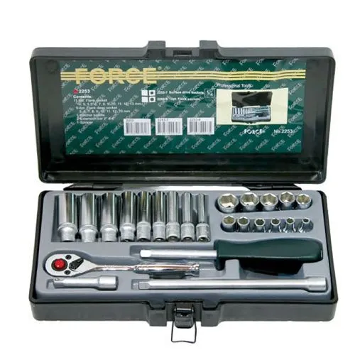 CUBOS FORCE 2253 HEXAGONALES 4 - 13 MM ESPIGA 1/4
