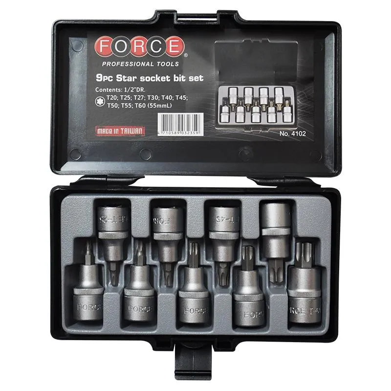 CUBOS FORCE 4102 TORK T20 - T60 ESPIGA 1/2