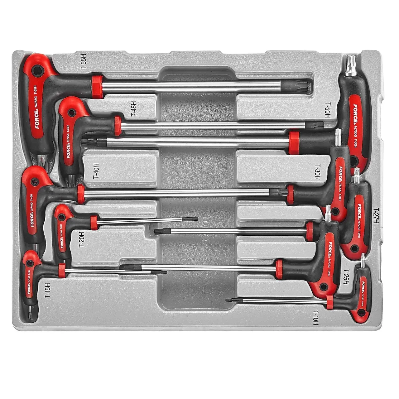 LLAVES FORCE 51010T TIPO TORX T10H A T55H SET 10 PIEZAS