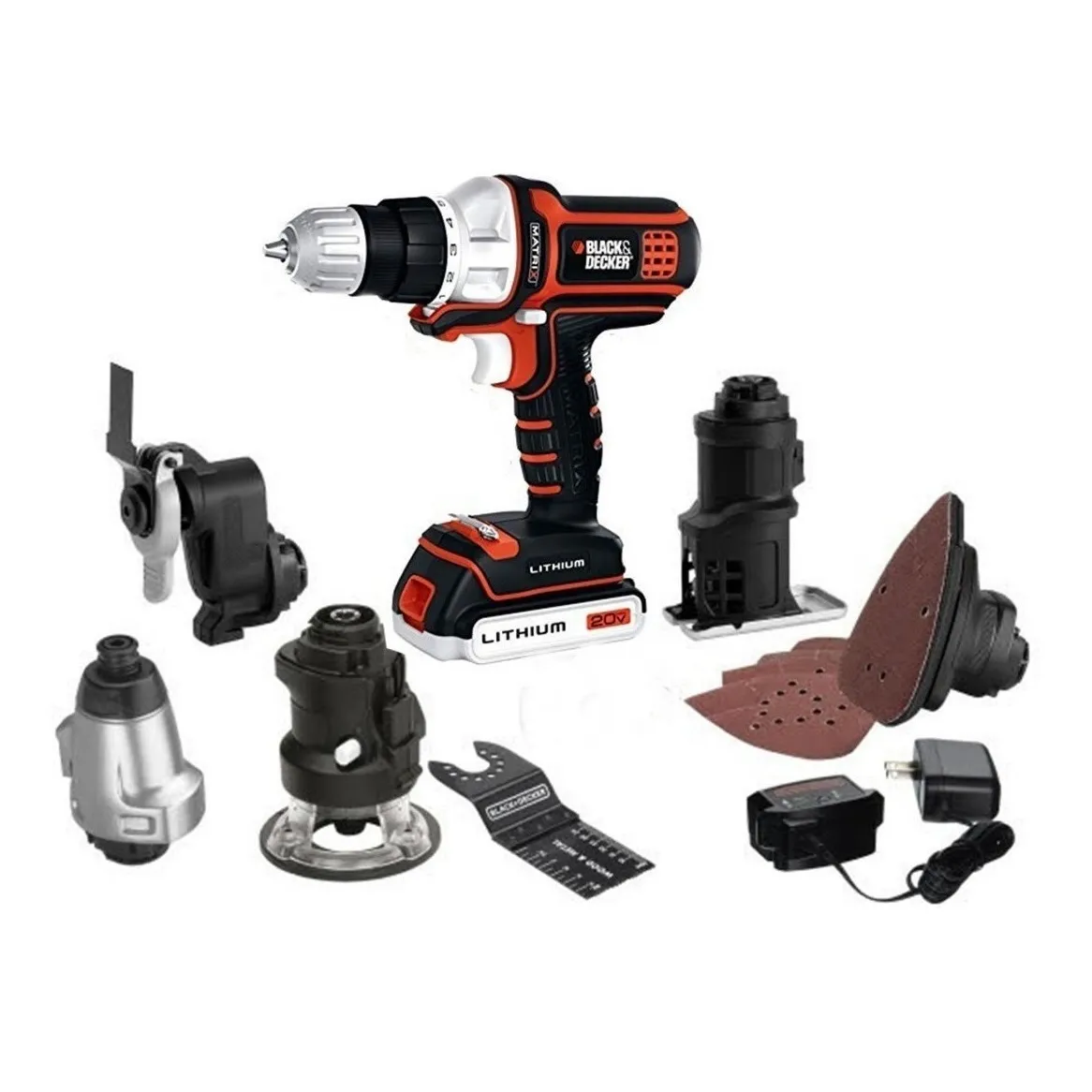 TALADRO BLACK + DECKER MATRIX BDCMT1206KITC ( 6 EN 1 ) 20V