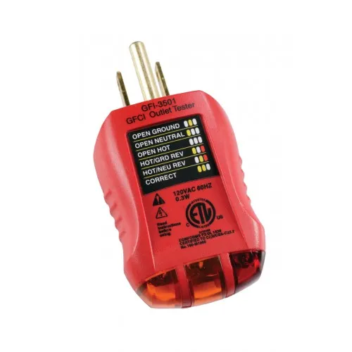 PROBADOR GB GFI-3501 PARA TOMA CORRIENTE 120 V