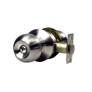 CERRADURA FRONT 587-SS-BK PERILLA ALUMINIO SIN LLAVE