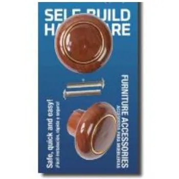 PERILLA PB-107M-2 PLASTICA POMO MADERA ORO 2 PZ