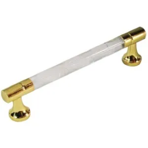 TIRADERA TW 347-1 PARA GAVETA ACRILICA TRANSPARENTE DORADA