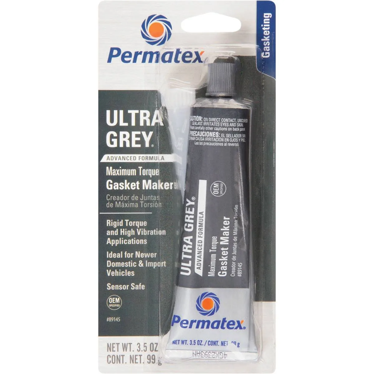 SILICON PERMATEX 89145 ULTRA GRIS 599BR TUBO 99 GRAMOS