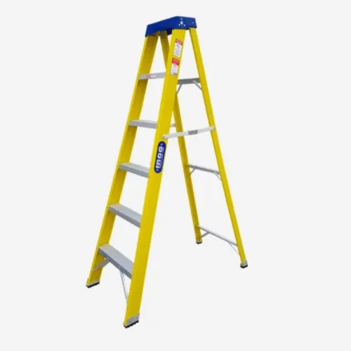 ESCALERA INCO FIBRA VIDRIO ABRIR 250 LIBRAS AMARILLO 6 PELDAÑOS