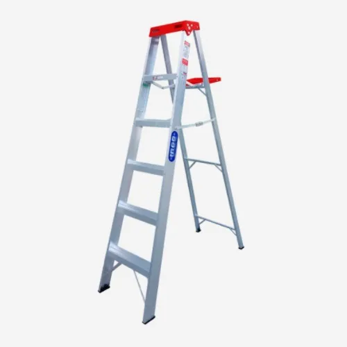 ESCALERA INCO ALUMINIO ABRIR 200 LIBRAS ROJO 6 PELDAÑOS