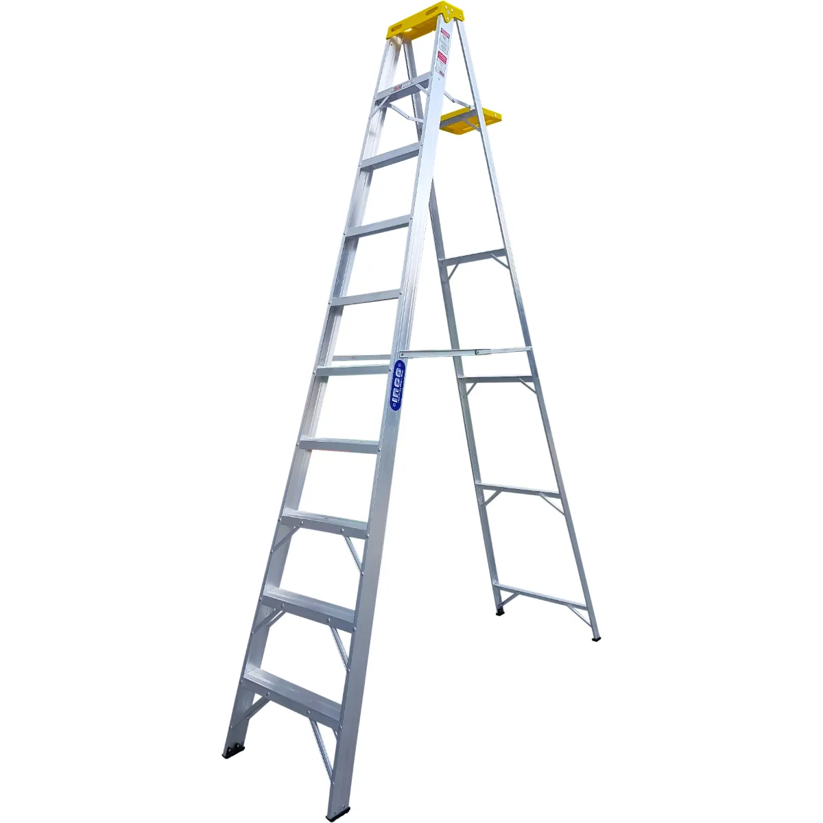 ESCALERA INCO ALUMINIO ABRIR 225 LIBRAS AMARILLA 10 PELDAÑOS