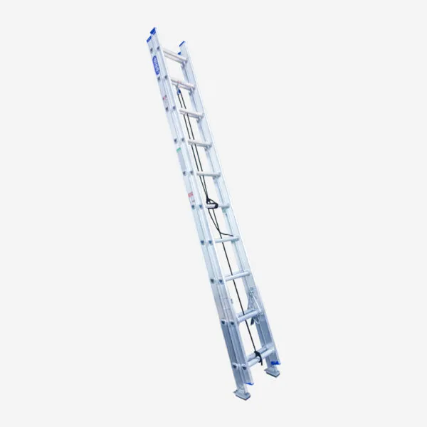 ESCALERA INCO ALUMINIO EXTENSION 200 LIBRAS ROJO 24 PELDAÑOS