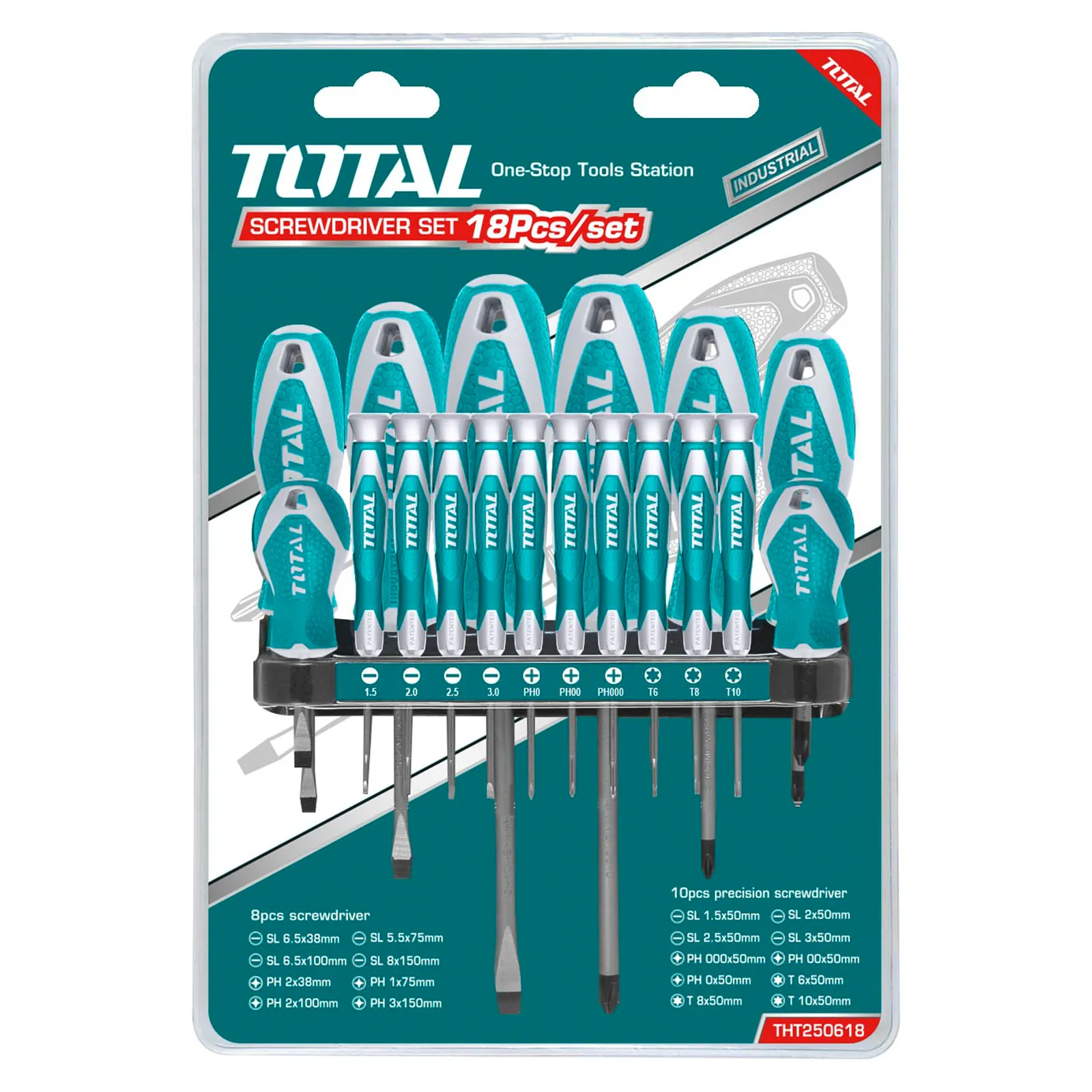 DESATORNILLADORES TOTAL THT250618 SET 18 PIEZAS