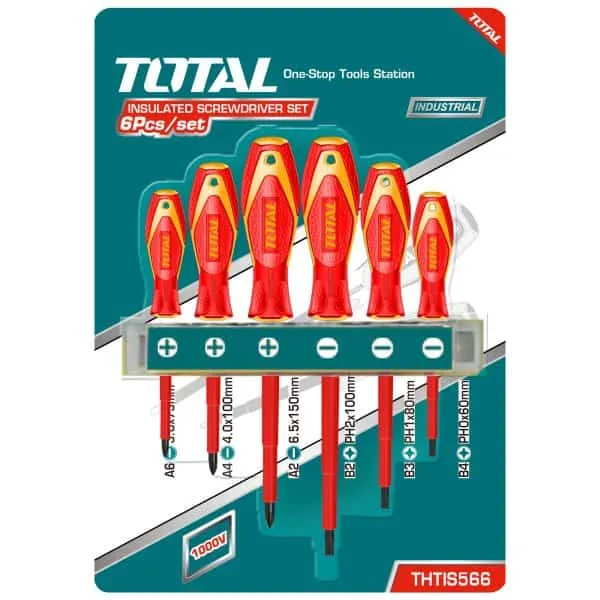 DESATORNILLADOR TOTAL THTIS566 AISLADOS SET 6 PIEZAS