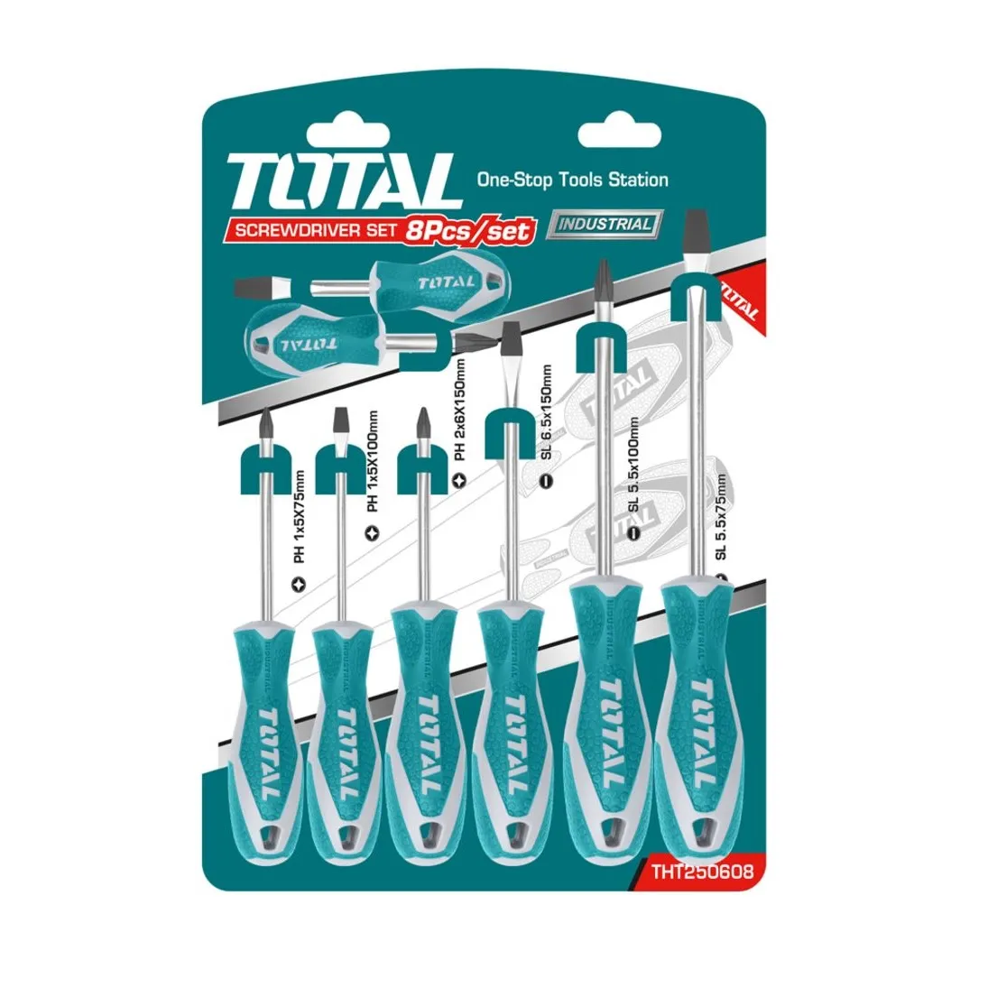 DESATORNILLADORES TOTAL THT250608 SET 8 PIEZAS