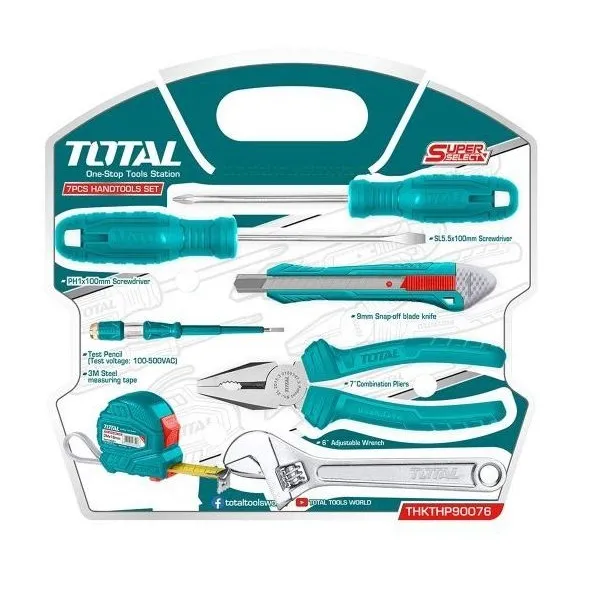 SET HERRAMIENTAS TOTAL THKTHP90076 MULTIUSO 7 PCS