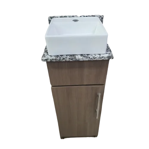 MUEBLE C&B CENIZO CON SOBRE GRANITO PARA LAVATORIO CORAL