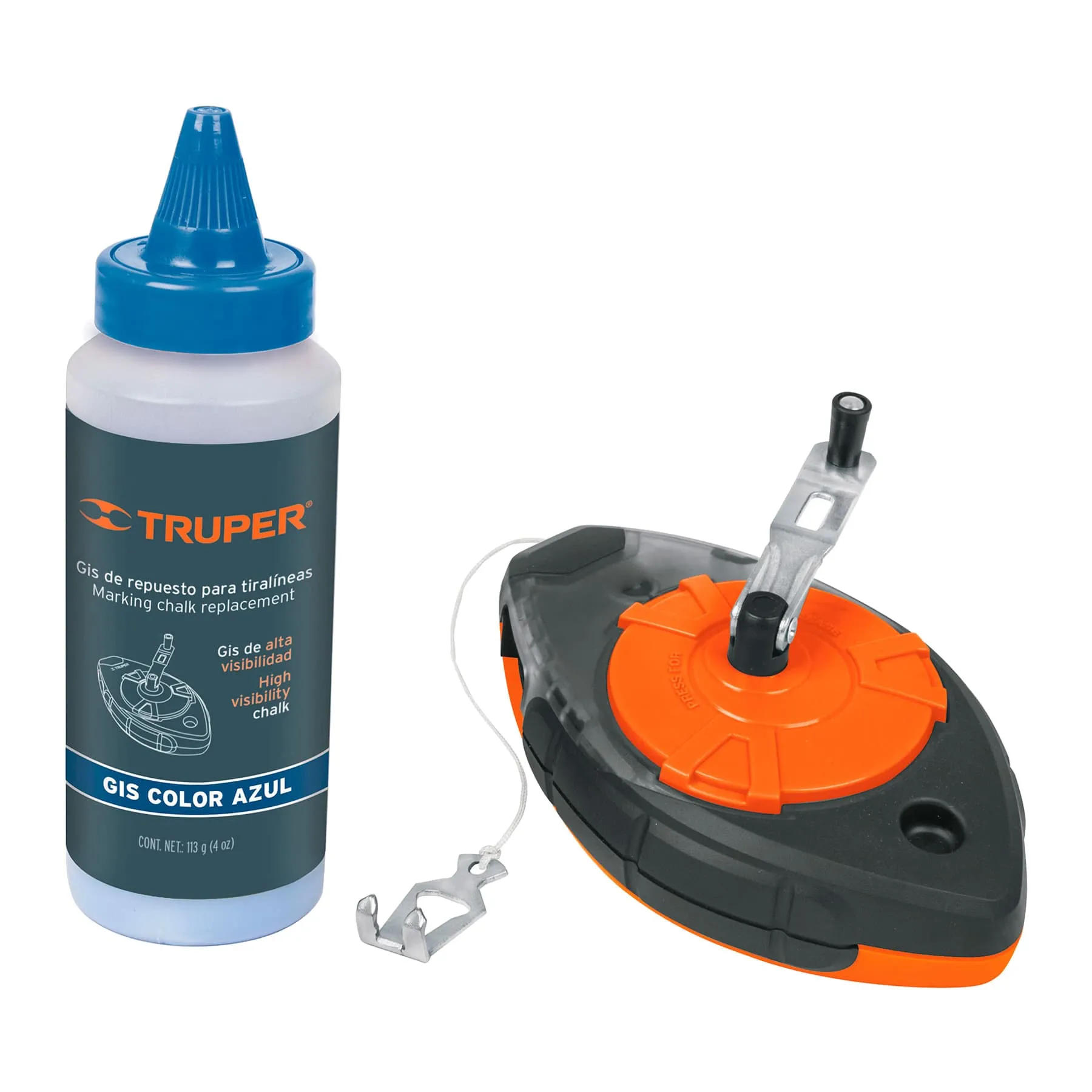 TIRA LINEAS TRUPER TL-100 ( 30 METROS ) CON FRASCO TIZA