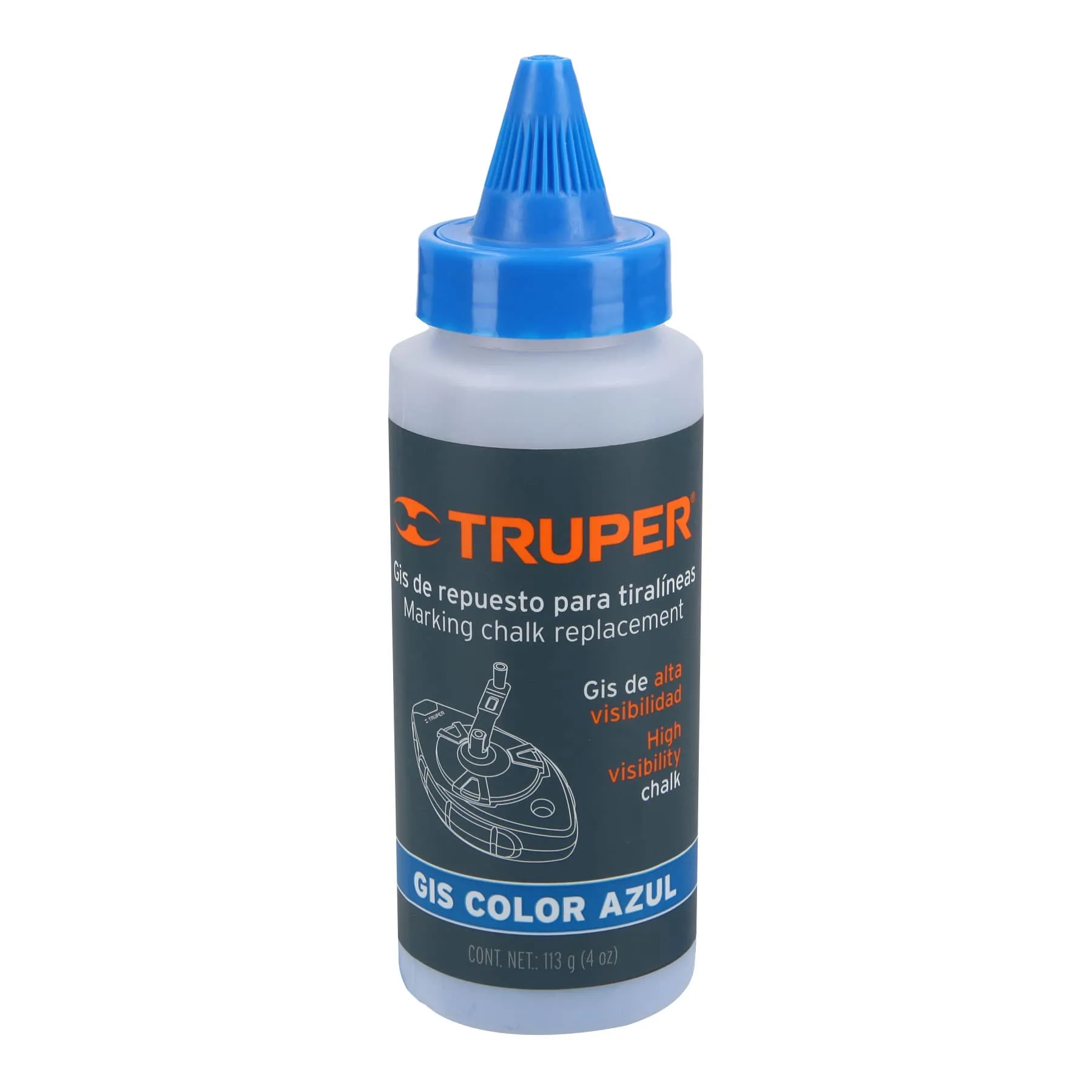 TIZA TRUPER REP-TL AZUL PARA TIRA LINEAS FRASCO 8 ONZAS