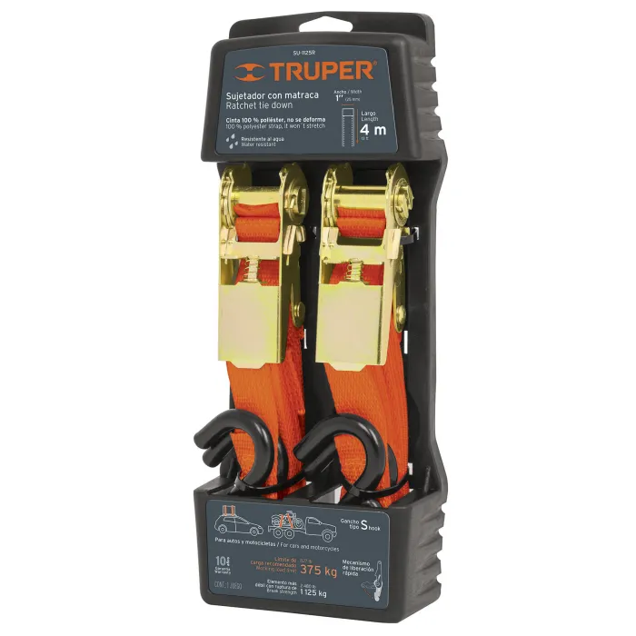 LINGA TRUPER SU-1125R CON RATCH 4 MTS SET 2 PIEZAS
