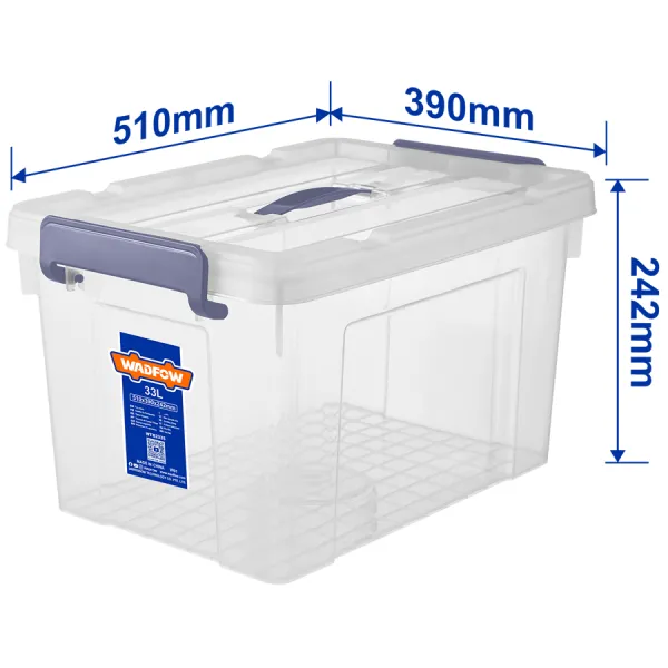 CAJA WADFOW WTB2335 PLASTICA TRANSPARENTE 51 CM * 39 CM * 24 CM