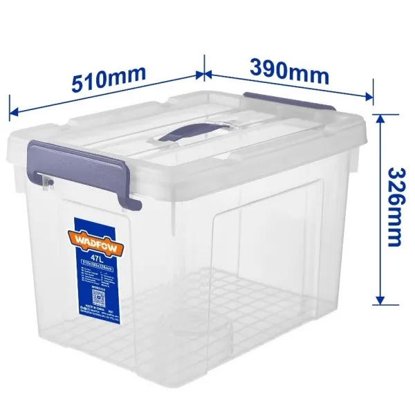 CAJA WADFOW WTB2350 PLASTICA TRANSPARENTE 51 CM * 39 CM * 33 CM