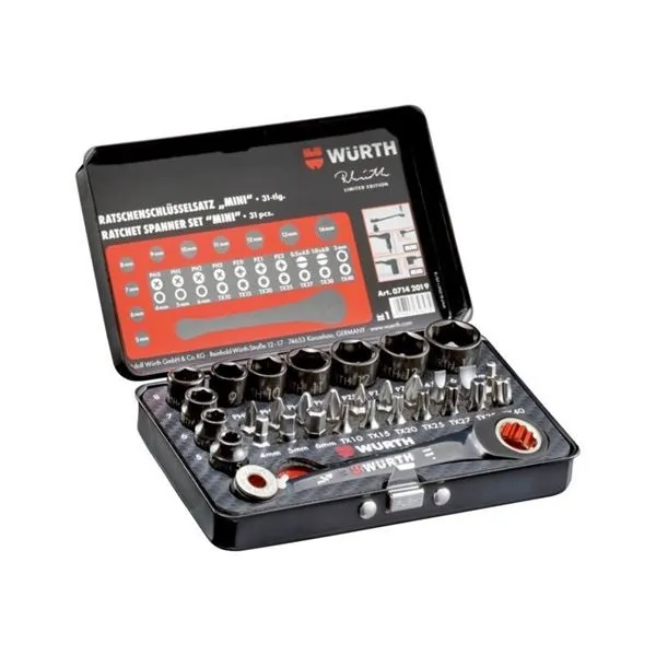 SET WURTH 007142020 PUNTAS Y CUBOS RW-EDITION 29 PIEZAS