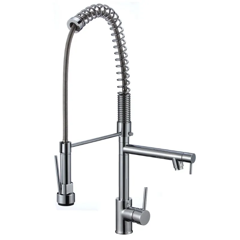 CACHERA GRACIELA 82H03-CHR PARA FREGADERO TIPO RESORTE CROMADA DOBLE MONOCOMANDO