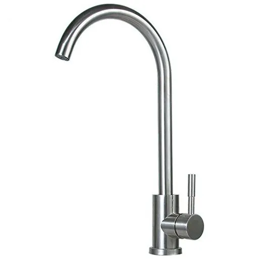 LLAVE C&B 024 SATINADA PALITO CUELLO ALTO PARA FREGADERO