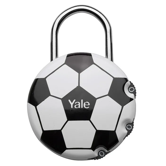 CANDADO YALE Y-FOOTBALL COMBNACION BOLA 3 DIGITOS