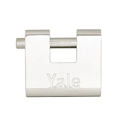 CANDADO YALE 161-80 SEGURIDAD ACORAZADO CROMADO 80 MM