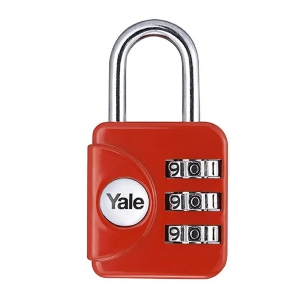 CANDADO YALE YP1-28-121 COMBINACION ROJO 28 MM