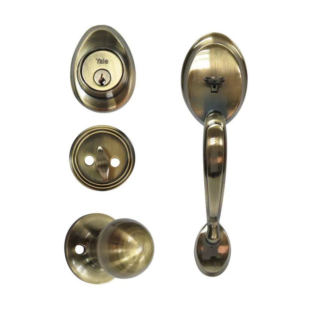 TIRADERA YALE 8051-US5 BRONCE ANTIGUO LLAVE / SEGURO