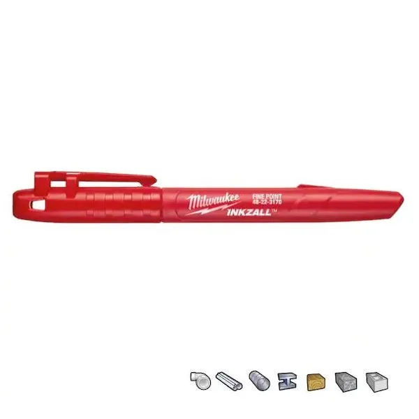 MARCADOR MILWAUKEE 48-22-3170 PUNTA FINA ROJO