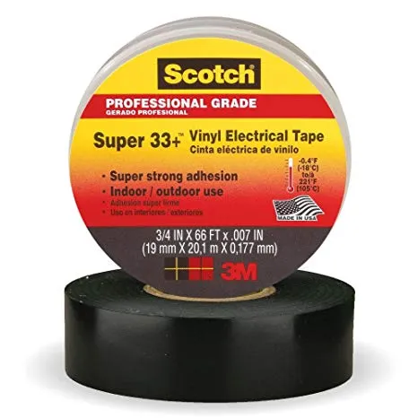 TAPE 3M SUPER 33 ( NEGRO ) ROLLO 19 MM * 20.1 METROS