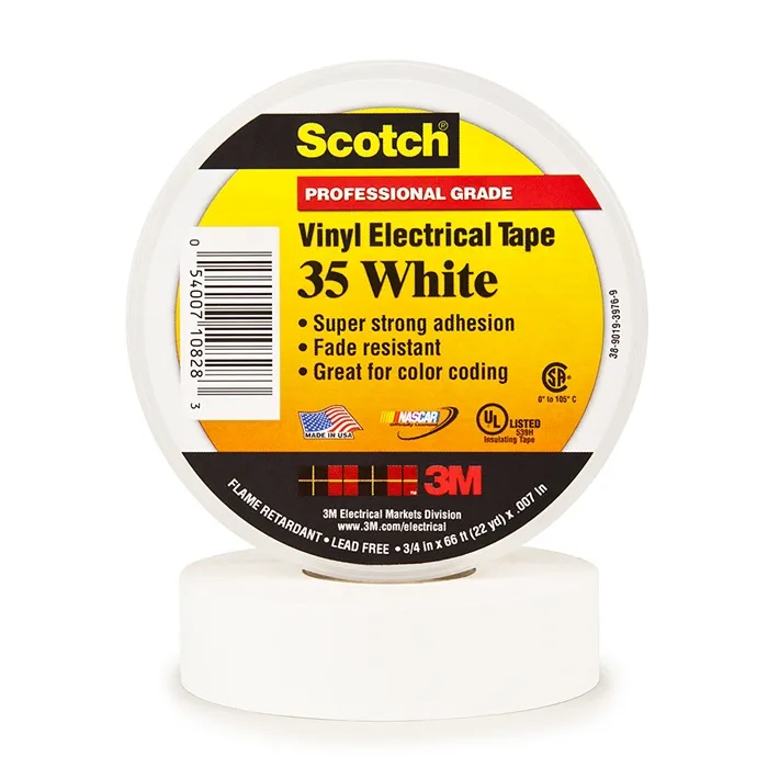 TAPE 3M 35 WHITE BLANCO ROLLO 19 MM * 19.8 METROS