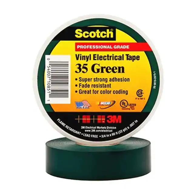 TAPE 3M 35 GREEN VERDE ROLLO 19 MM * 19.8 METROS
