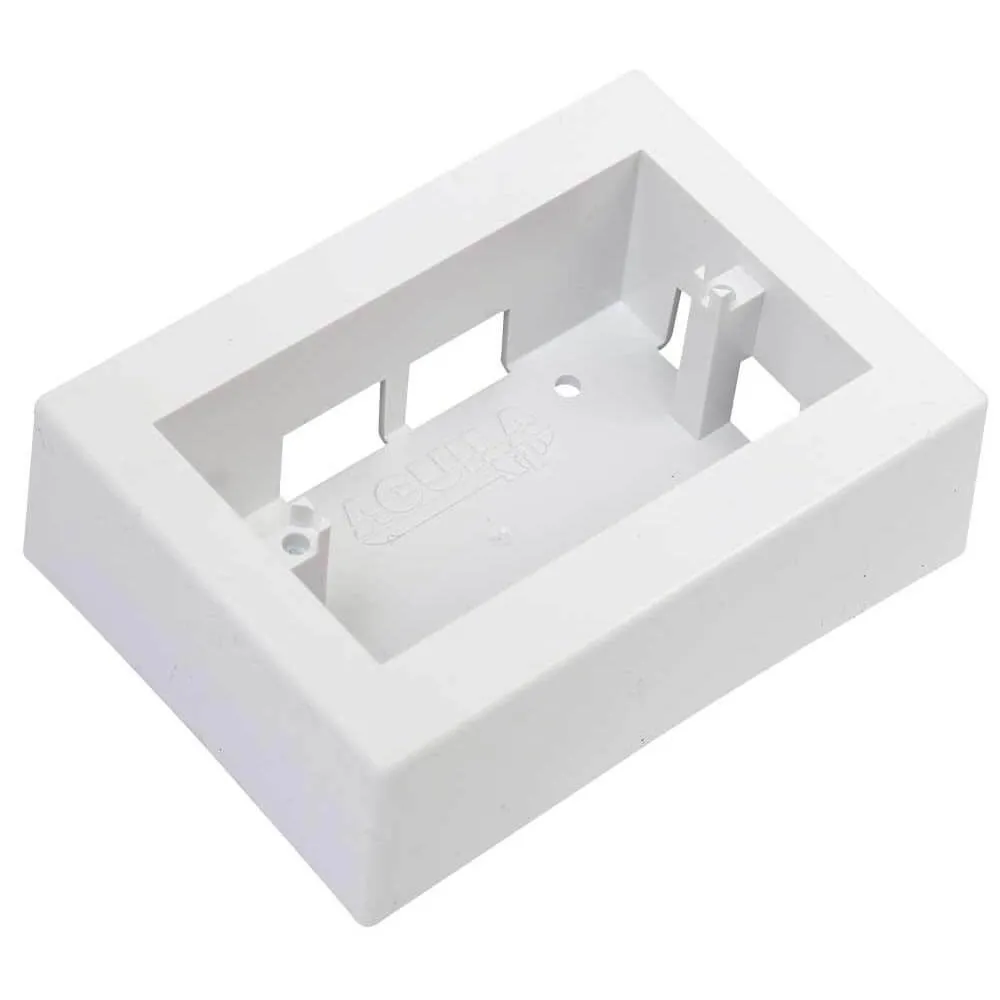 CAJA AGUILA 6010B PLASTICA RECTANGULAR PARA CANALETA