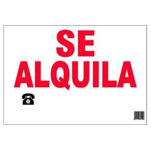 ROTULO PLASTICO RC-15 SE ALQUILA 20 CM * 30 CM