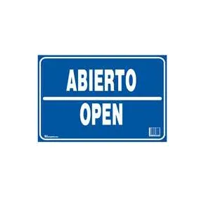 ROTULO PLASTICO RC-11 ABIERTO 30 CM * 20 CM