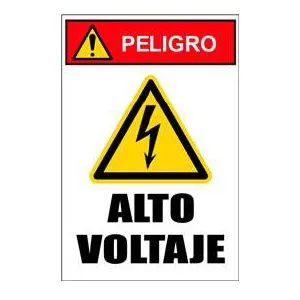 ROTULO PLASTICO RPE-01 ALTO VOLTAJE 20 CM * 30 CM