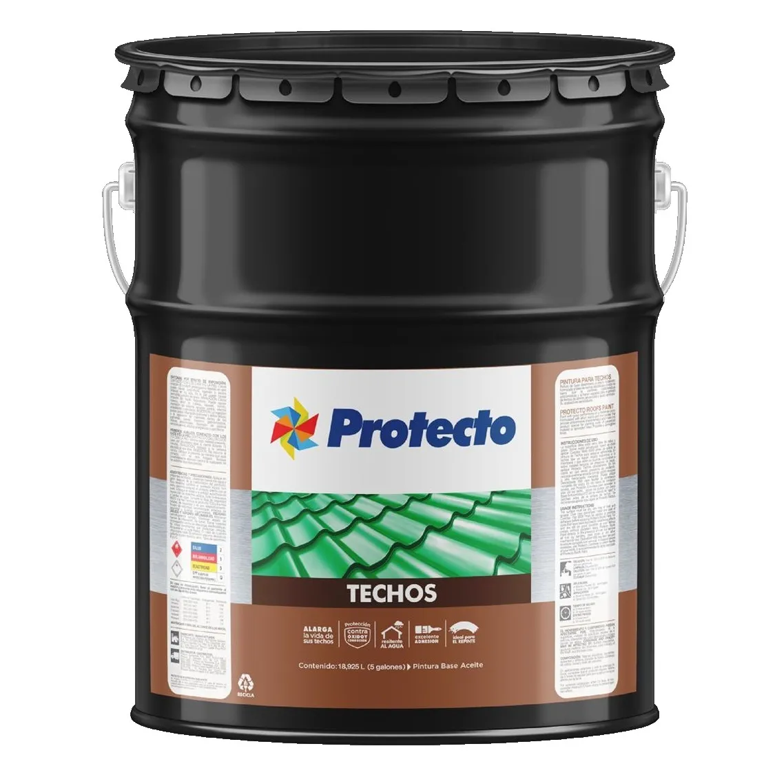 PINTURA PROTECTO 618 ROJA PARA TECHO CUBETA