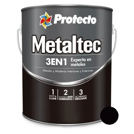ESMALTE PROTECTO T-95 METALTEC 3 EN 1 NEGRO GALON