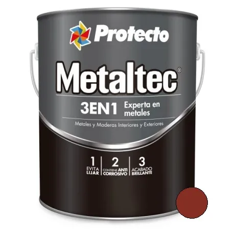 ESMALTE PROTECTO T-310 METALTEC 3 EN 1 ROJO OXIDO GALON