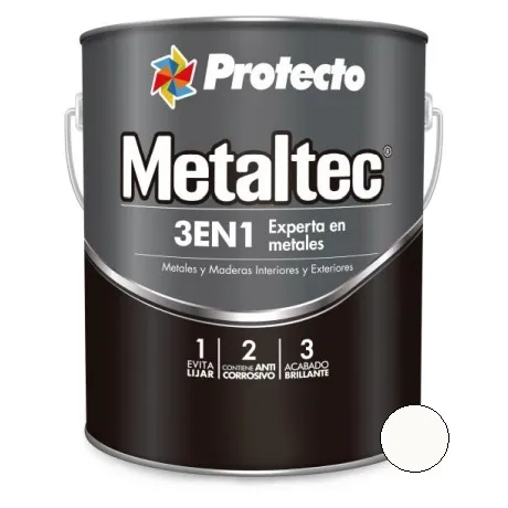 ESMALTE PROTECTO T-11 METALTEC 3 EN 1 BLANCO 1/4