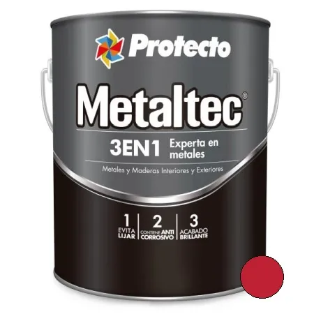 ESMALTE PROTECTO T-26 METALTEC 3 EN 1 ROJO BERMELLON 1/4